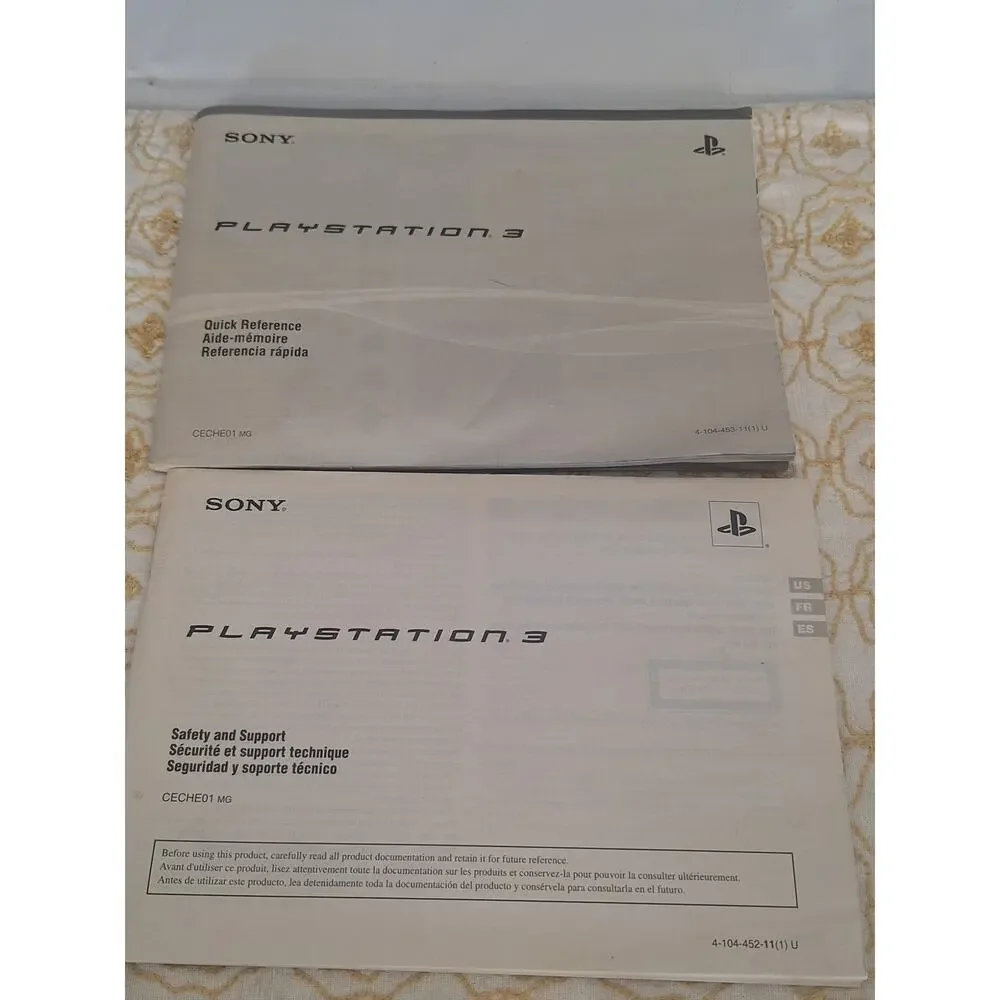 Sony PlayStation 3 PS3 CECHE01 Manuals + Sealed Welcome PS Network Blu-ray Disc